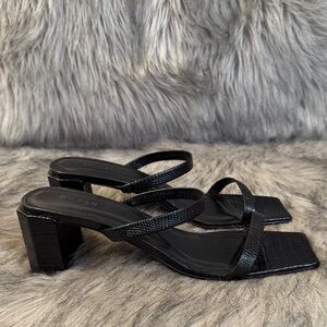 BY FAR Black Textured Heels Size 39